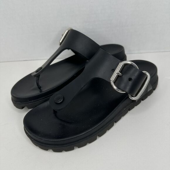 Prada in Nero Rubber Thong Sandal Black and Silver Limited Edition Adjustable - Picture 2 of 6